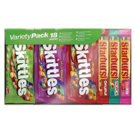 Skittles Starburst Full Size Variety Mix Candy , 36 Oz, 18 Ct