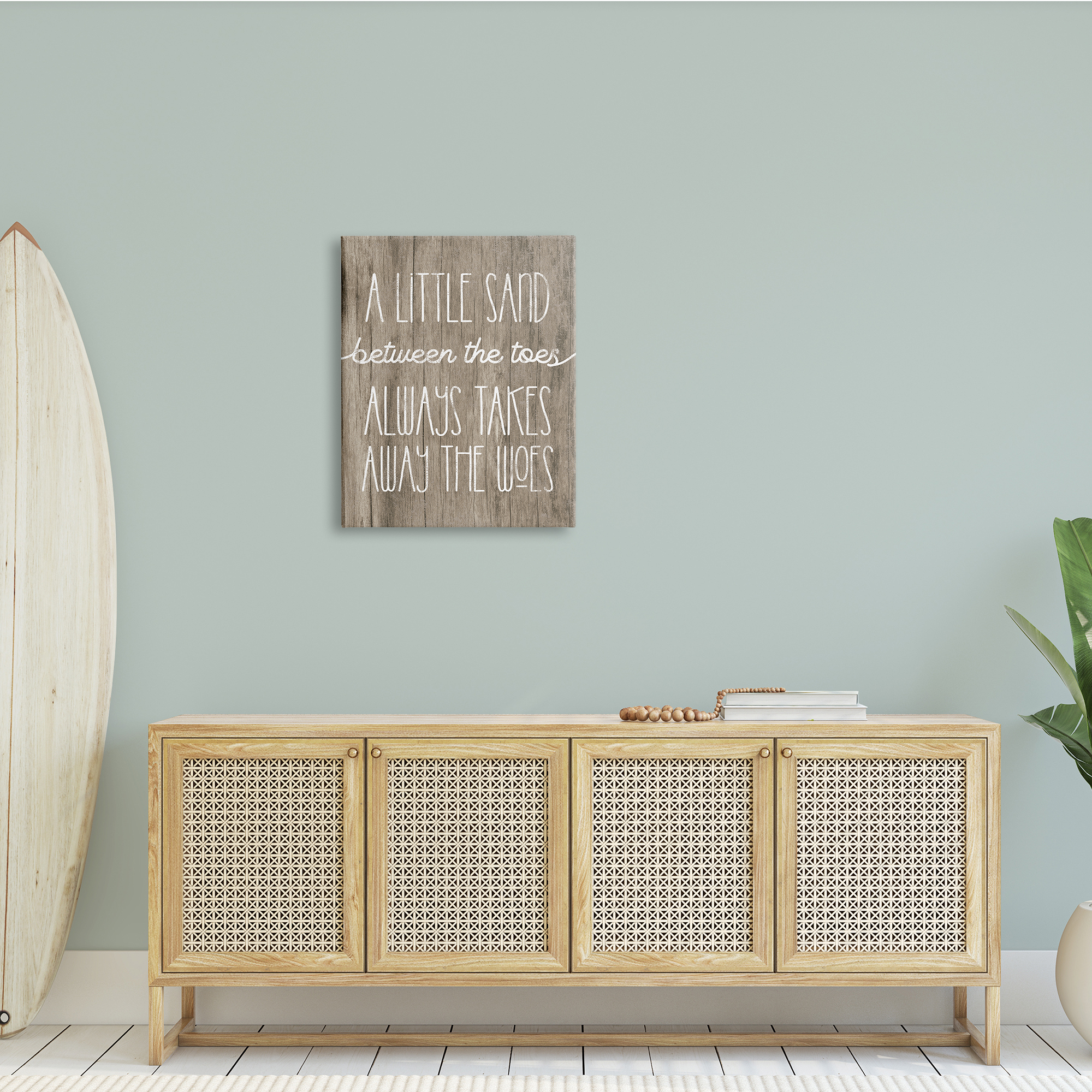 Stupell Industries Sand Between Toes Takes Away Woes Nautical Phrase, 24 x 30, Design by Daphne Polselli