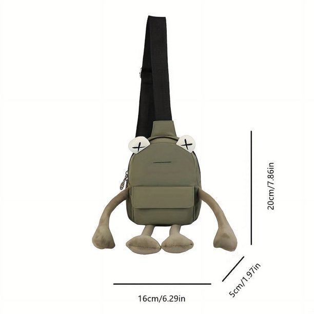 Frog Shaped Backpack, Adjustable Strap Casual Knapsack, Versatile Cute Rucksack