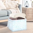 thumbnail image 5 of Storage Box With Lid 16.5x12.6x11.8In Foldable Stacked Household Storage Box Heart on Light Blue Background, 5 of 7