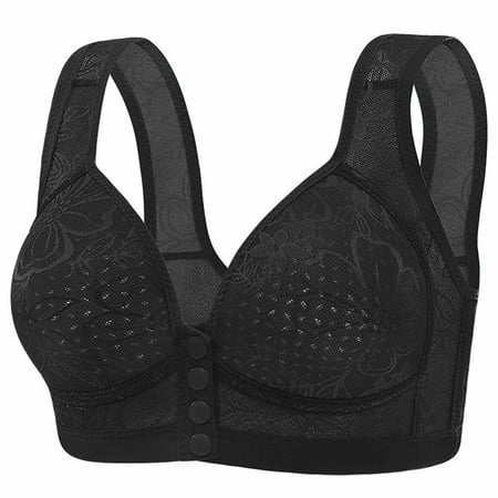 Abomasnow Women s Front Closure Posture Bra Back Seamless Wireless Sleep T-Shirt Bras Full Coverage Lightly Support Comfort Unlined Everyday Bras