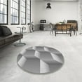 thumbnail image 4 of Ahgly Company Machine Washable Indoor Square Transitional Gray Cloud Gray Area Rugs, 8' Square, 4 of 7