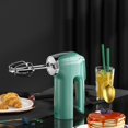 thumbnail image 2 of Double-head Egg Beater Usb Charging 3-speed Adjustable Kitchen Baking Mixer Food Blender Green, 2 of 5