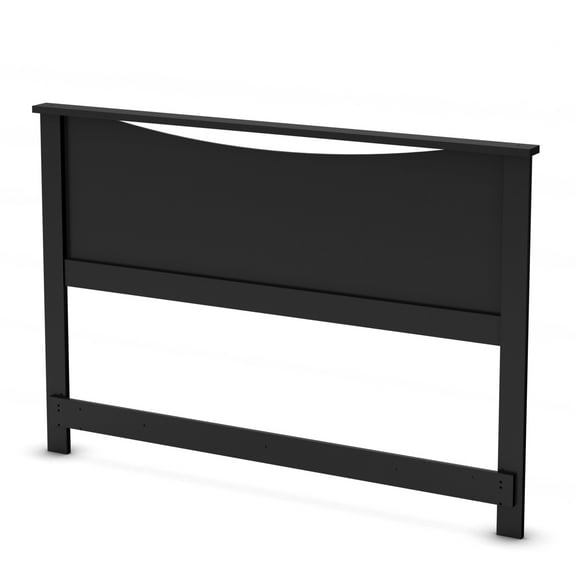 HomeStock Old World Opulence Headboard for Bed Frames - Pure Black Finish, 64" W x 46" H, Wood Headboard, Fits Full/Queen Beds, Versatile Modern Headboard