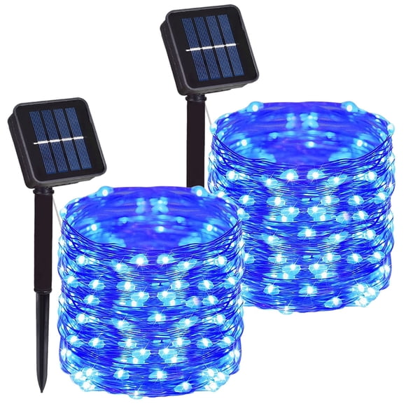 Cadena de luces solares DAYLIGHTIR 200 LED, 20 m, resistente al agua, azul