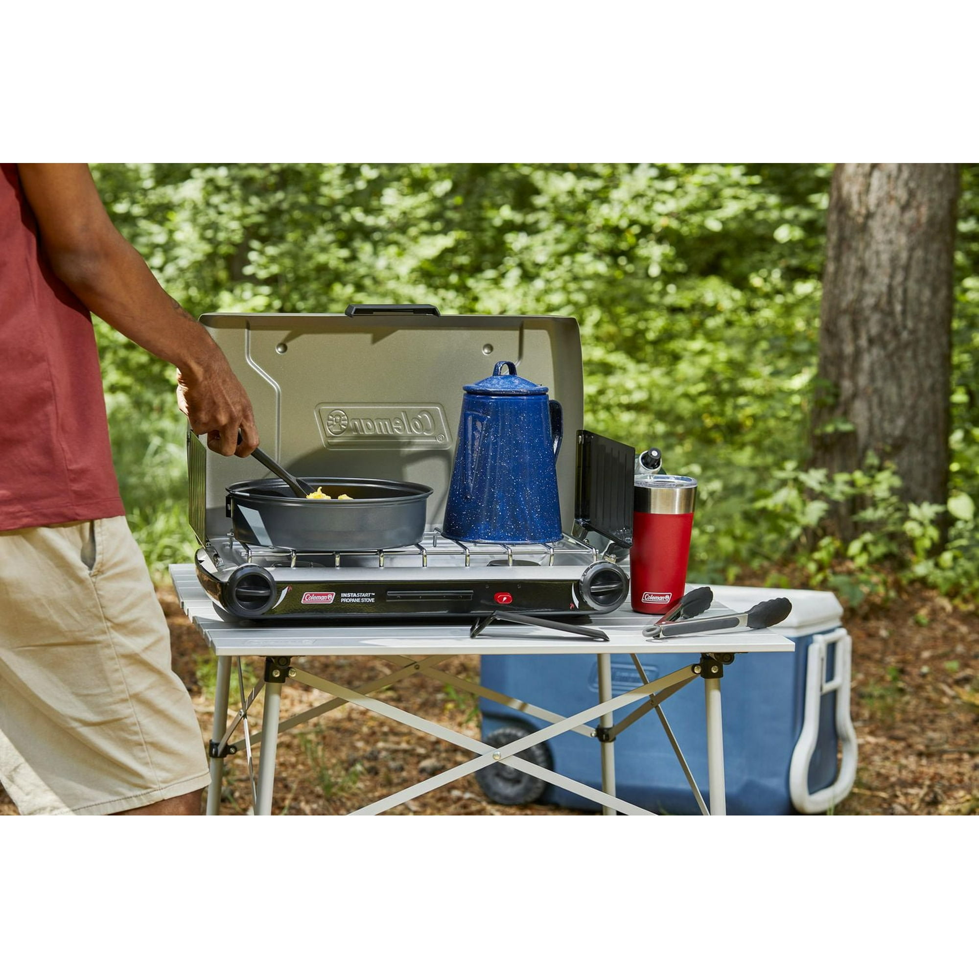 値下げ　ColemanCAMPSTOVE(赤) Amazon | コールマン 85-Quart Heavy-Duty Super Cooler