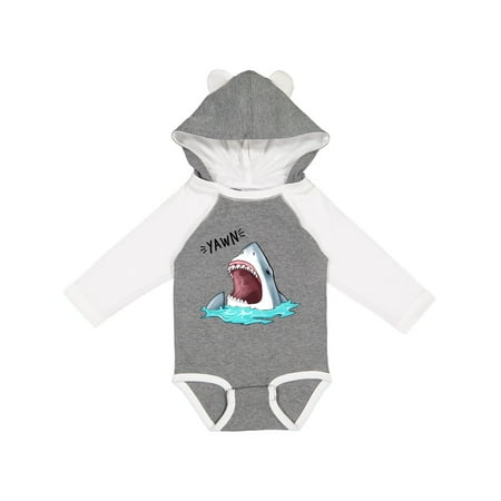 

Inktastic Great White Shark Yawning funny Gift Baby Boy or Baby Girl Long Sleeve Bodysuit