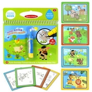Reusable Color Magic Water Painting Book Kids Doodle Draw Board Toys/Farm