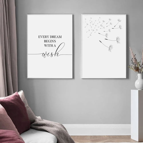 Zhaomeidaxi 3 piece Dandelion Canvas Wall Art Paintings for Living Room Canvas Print Wall Artworks Bedroom Decoration office Wall decor posters Home Decorations