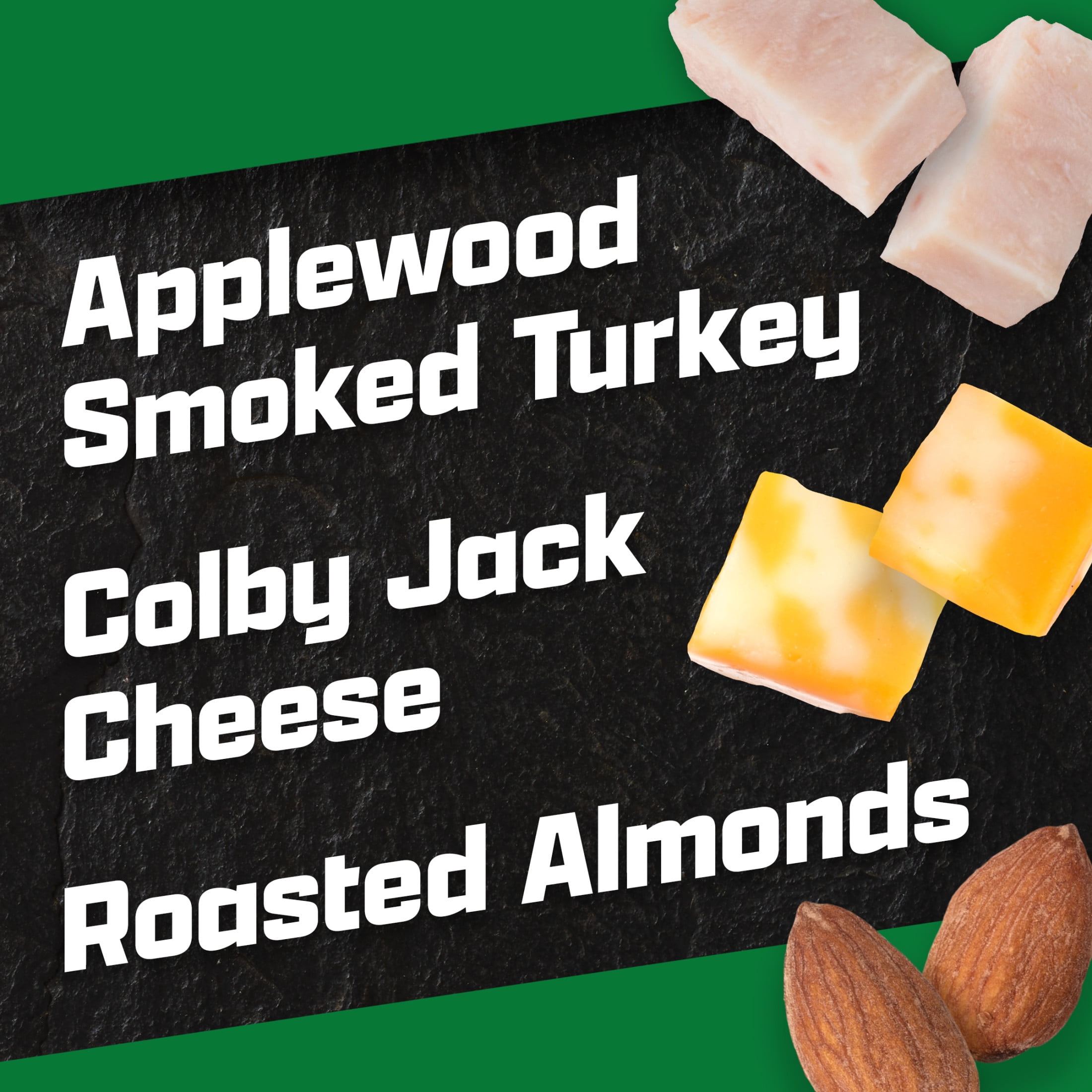 P3 Portable Protein Pack Turkey, Almonds, Colby Jack Cheese, 2 oz Tray