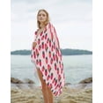 thumbnail image 2 of Strawberry Beach Towels Oversized Super Absorbent, Pink Spring Summer Rustic Floral Fruit Lightweight Bath Towel Quick Dry Sets For Bathroom/Pool/Rv Camping/Beach Play/Gym Room/Picnic 31"x62", 2 of 8