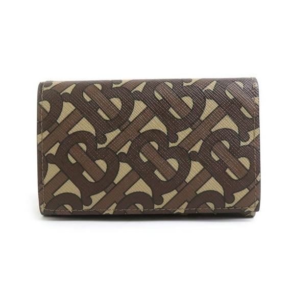 Pre-Owned Burberry BURBERRY Tri-fold Wallet Coated Canvas Brown Men's Women's 56078k