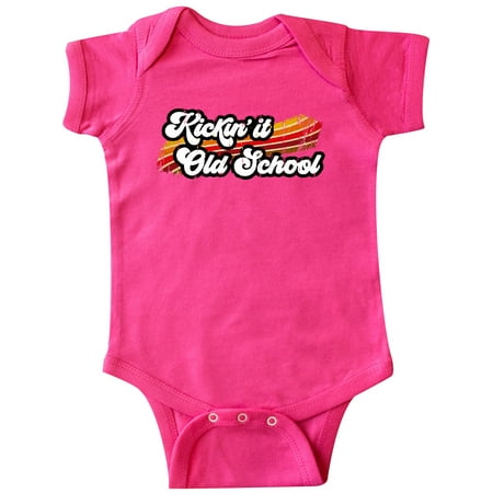 

Inktastic Kickin it Old School with Weathered Retro Stripe Gift Baby Boy or Baby Girl Bodysuit