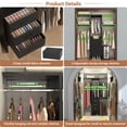 thumbnail image 3 of Homieasy 14.8'' - 48'' W Closet System with Drawers and Hanging Rods(Cut to Fit), Black, 3 of 7