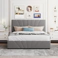 thumbnail image 2 of Churanty Hydraulic Storage Bed Frames Queen Size Platform Bed with Upholstered Headboard,Gray, 2 of 10