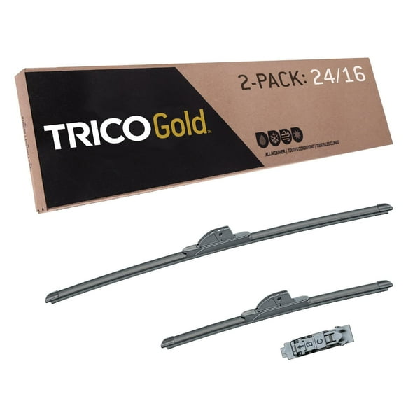 Juego de Limpiaparabrisas TRICO Gold 24 y 16 Pulgadas Visibilidad Superior Todo Clima Súper Premium