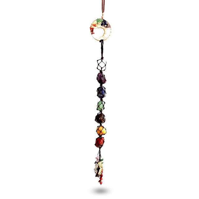 Toystoory Adorno colgante de árbol de piedra Natural, colgante de cortina calmante para baño, decoración de fiesta de aniversario, regalo, Decoración del hogar