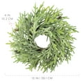 thumbnail image 6 of AuldHome Artificial Christmas Wreath (1-Pack, 15-Inch); Evergreen Flocked Greenery with Pinecones for Doors, Stairways and Windows; Indoor/Outdoor, 6 of 8