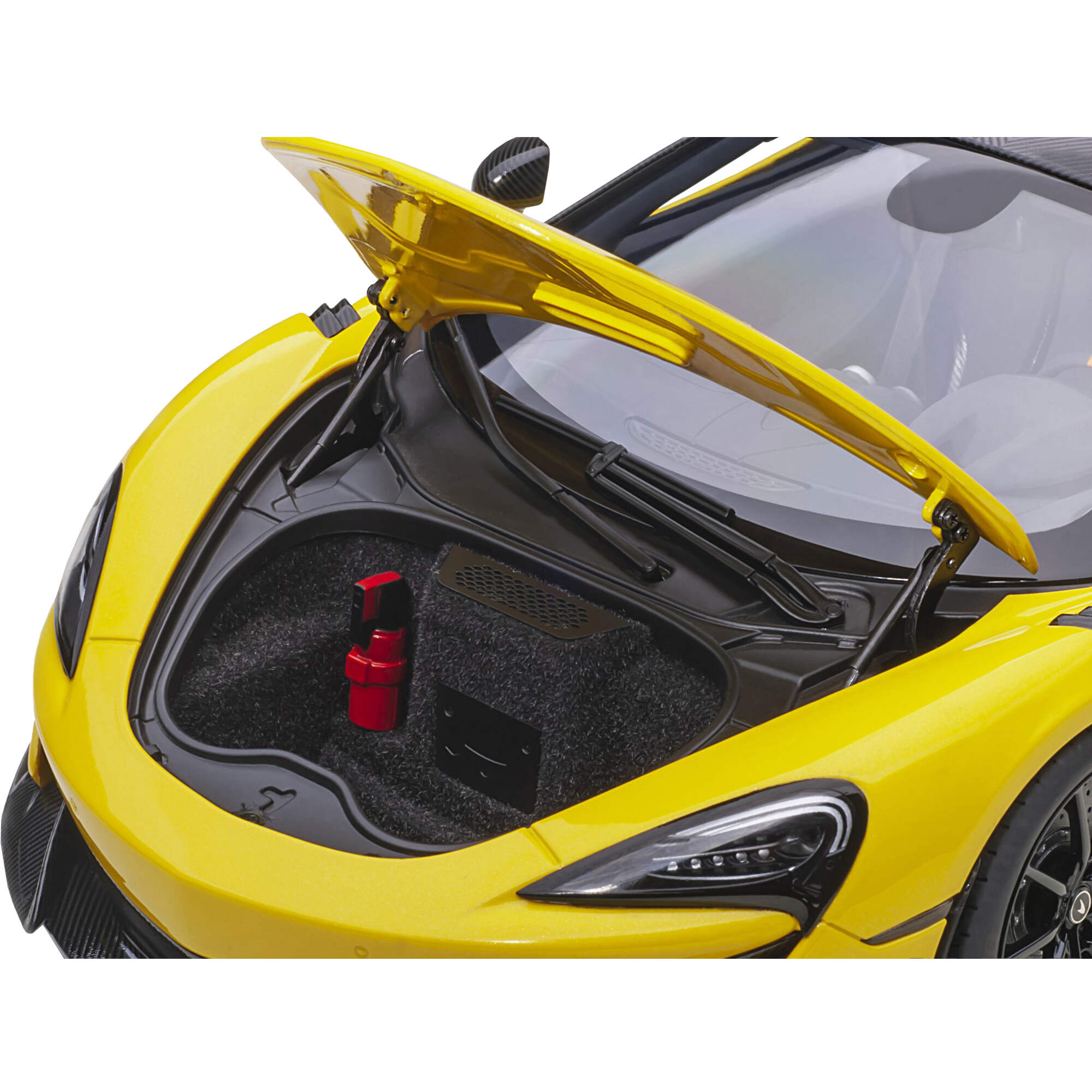 Autoart 76082 1-18 Scale Mclaren 600lt Sicilian & Carbon Model Car, Yellow