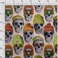 thumbnail image 2 of oneOone Viscose Chiffon Orange Fabric Skull Craft Projects Decor Fabric Printed By The Yard 42 Inch Wide, 2 of 4