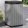thumbnail image 1 of vidaXL Outdoor Garbage Bin Grey 38x38x65 cm PP, 1 of 5