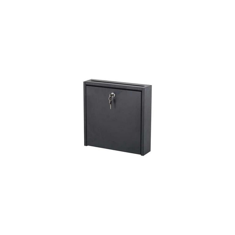 Wall-Mountable Interoffice Mailbox, 12 x 3 x 12, Black Wall-Mountable Interoffice Mailbox, 12 x 3 x 12, Black