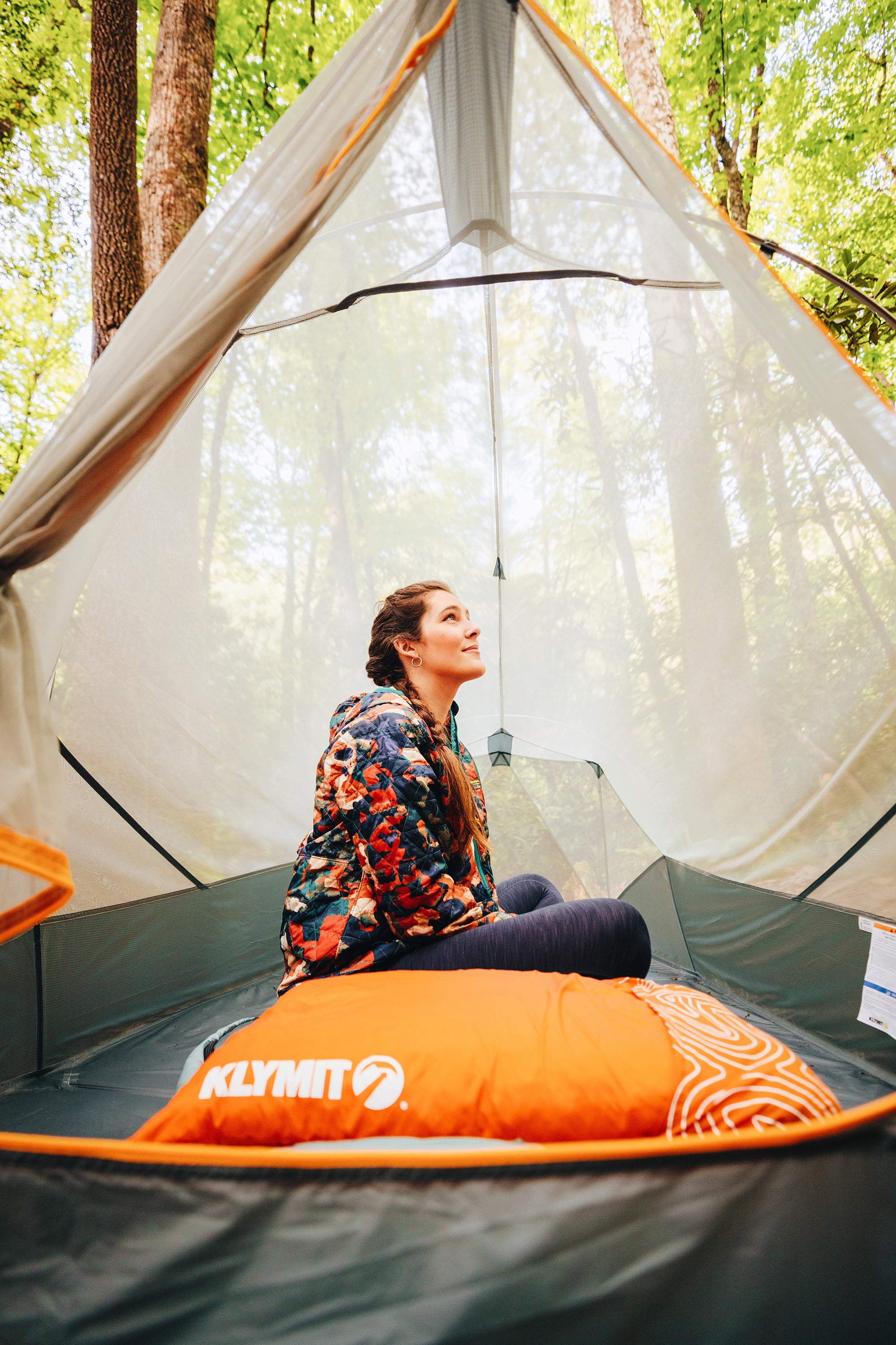 Klymit Drift Camp Large Outdoor Pillow, 23x16x6.5in, Orange
