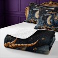 thumbnail image 4 of Manfei Cute Dragon Animals Twin Quilt Set,Mushroom Stars Moon Twin Coverlet Set,Blue Gray,2pcs,1 Bedspread and 1 Pillowcase, 4 of 7