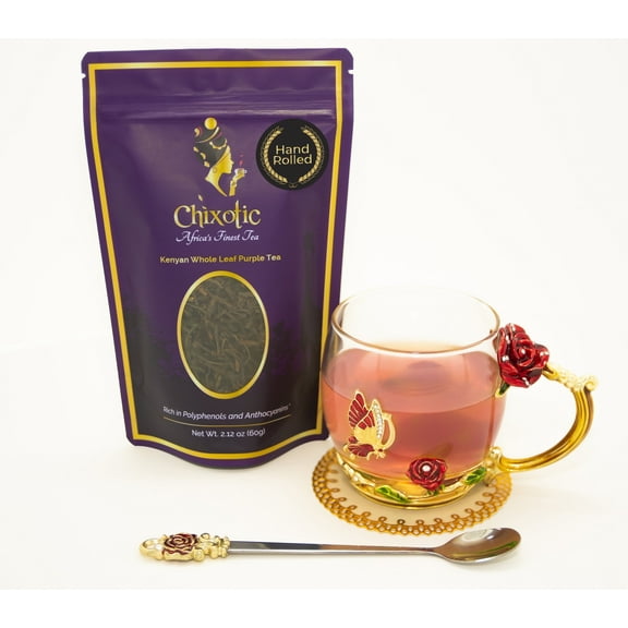 Chixotic Whole Leaf Purple Tea - Hand Rolled, Naturally Low Caffeine