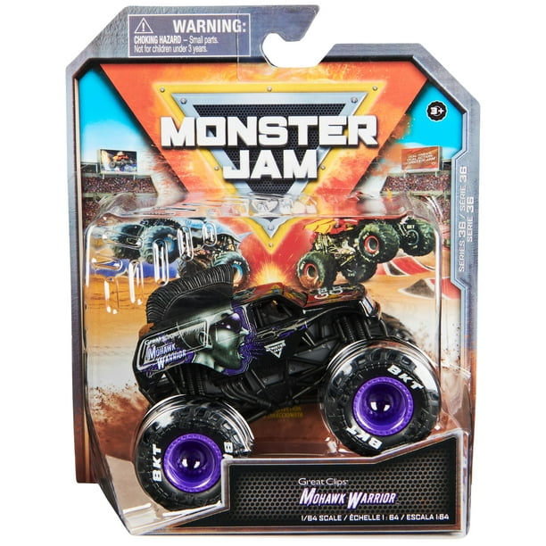 Monster Truck Monster Jam Mohawk Warrior de juguete a escala 1:64