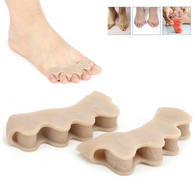 2pcs Toe Separators For Overlapping Toes Unisex Silicone Hallux Valgus Bunion Corrector Men/Women Foot Care Correction Tool