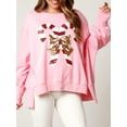 thumbnail image 3 of FEORJGP Women Christmas Cute Sweatshirts Long Sleeve Pullovers Sequin Candy Cane Print Jumpers Crew Neck Hoodies Loose Casual Spring Fall Tops Streetwear, 3 of 8