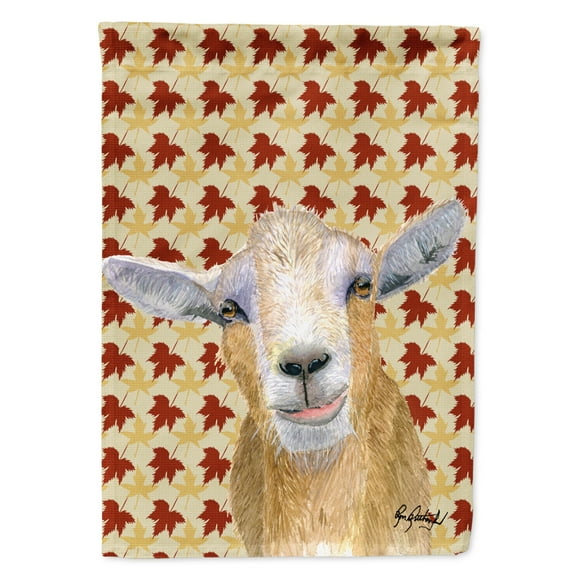 Carolines Treasures RDR3027-FLAG-PARENT Fall Leaves Goat Flag RDR3027GF  multicolor