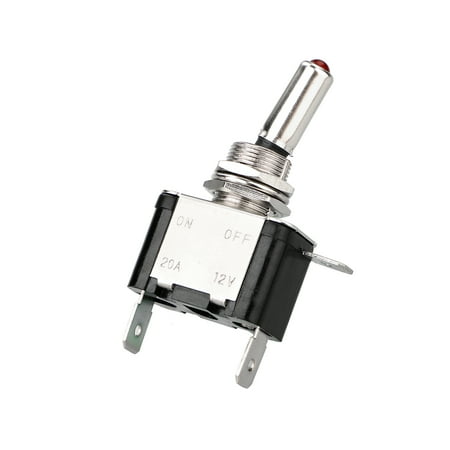 - 12V 20A LED Light Rocker Toggle Switch ON/OFF Toggle SPST Switch with Red Color for Car Truck Boat ATV