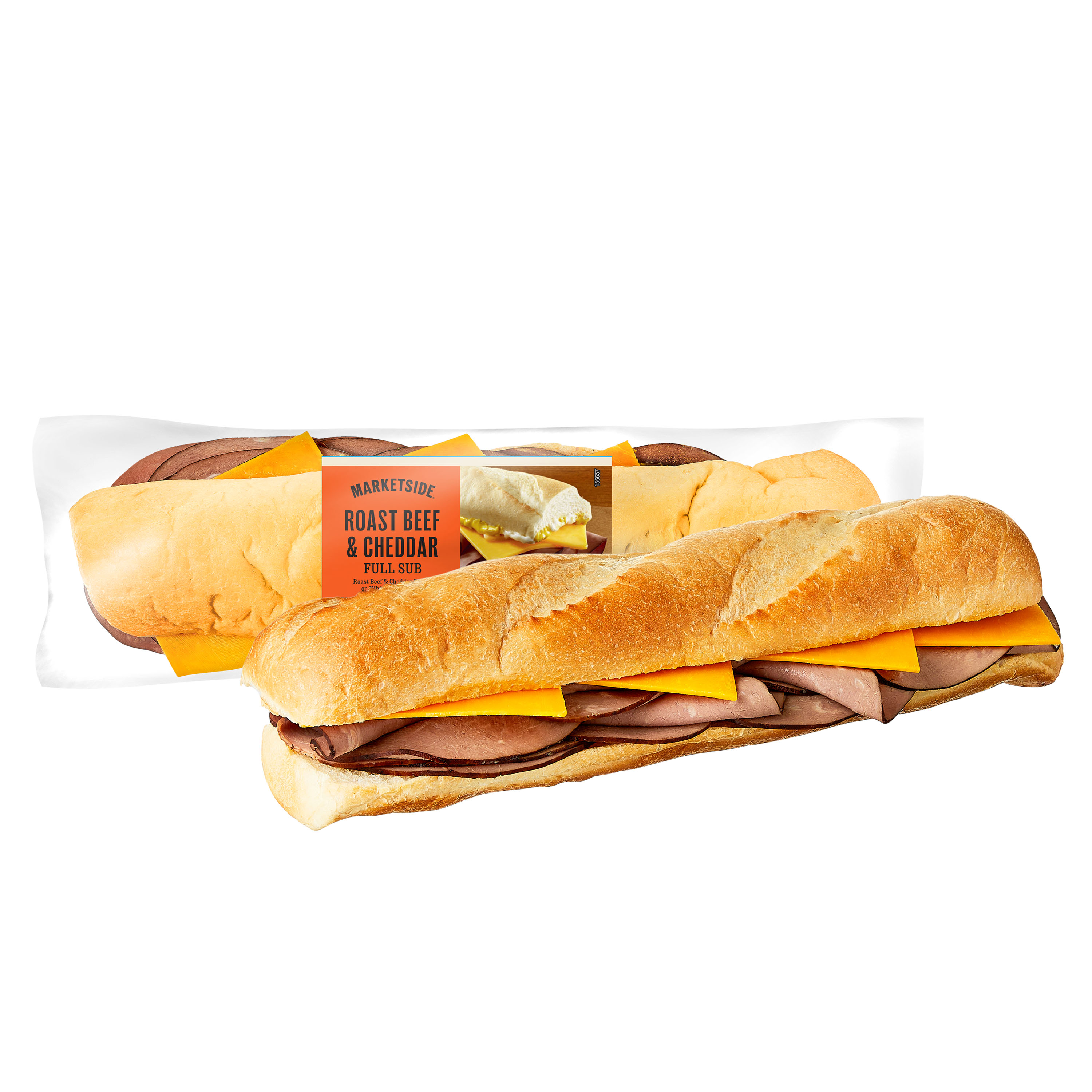 Marketside Roast Beef & Cheddar Sub Sandwich, Full, 14 oz, 1 Count (Fresh) - image 2 of 7