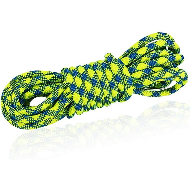 Wgthhk 10.5mm(3/8in) Dynamic Rope,24KN(5399 lb) Robust Nylon Kernmantle Rope,3  Sizes Multipurpose Rope for Outdoor Mountaineering Rock Climbing  Rescue(33ft/66ft/98ft) 