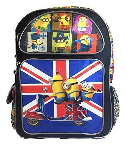 Minion Movie BRITISH Kid's Children's Blue Red BACKPACK School Bag 