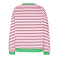thumbnail image 5 of Youyipin Women Striped Sweatshirt Long Sleeve Shirts Crewneck Oversized Casual Pullover Top 2024 Fall Fashion Outfits Clothes, 5 of 5