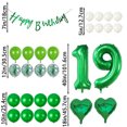 thumbnail image 2 of Green Number 19th Birthday Decoration Set Happy Birthday Banner Balloons 19 Years Old Birthday Party Supplies Helium Balloons Number 19 Balloons Latex Balloon Foil Balloon, 19th Party Balloons, 2 of 5