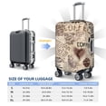 thumbnail image 4 of Hirioo Abstract Coffee Pattern With Letters for Elasticity Suitcase Cover (No luggage Included) Durable Luggage Protector Fits 18-32 Inch Luggage-Medium, 4 of 7