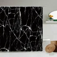 thumbnail image 5 of Marble Striped Shower Curtain for Bathroom Waterproof Screen with Hook White Gray Gold Black rative Accessories, 5 of 7