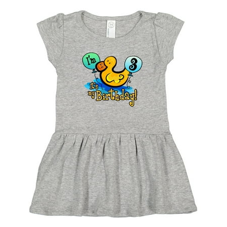 

Inktastic Ducky 3rd Birthday Gift Toddler Girl Dress