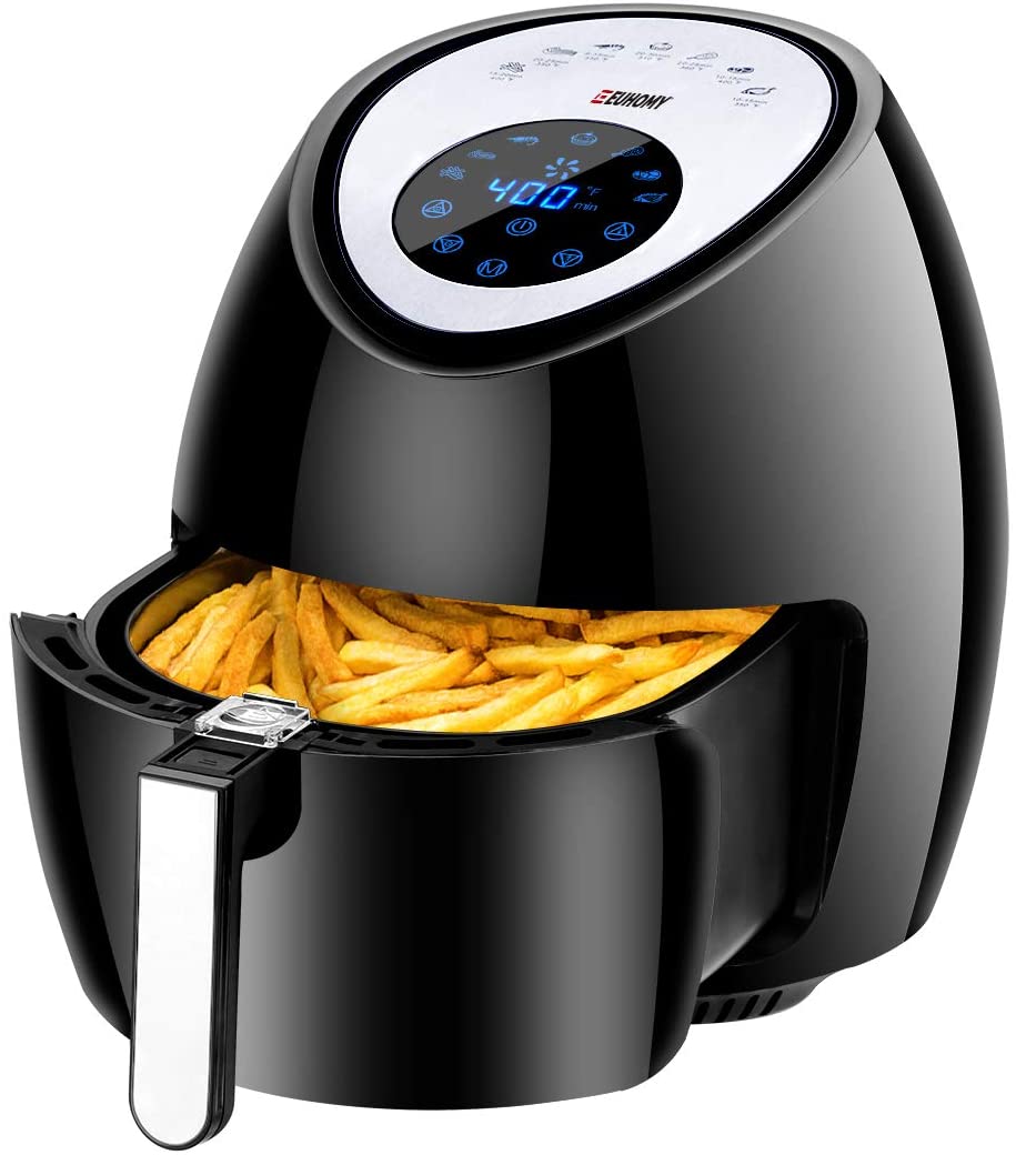 Euhomy 5.8 Qt 1800W Electric Air Fryer XL，Oil Free Air Frying