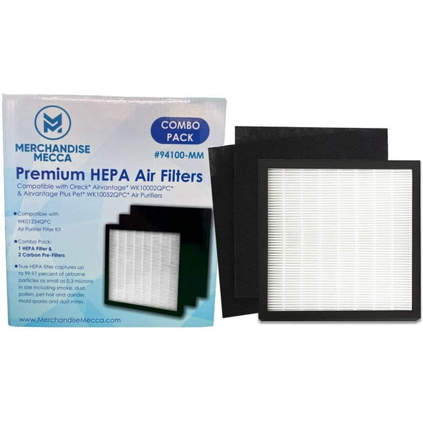 Merchandise Mecca Complete Replacement Filter Kit 1 HEPA Filters & 2