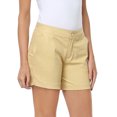 thumbnail image 2 of HDE Women Chino Shorts 5" Inseam Summer Shorts Khaki 26-28, 2 of 5