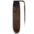 thumbnail image 2 of MY-LADY Women Clip in Ponytail Thick 100% Remy Human Hair Extensions Warp Around One piece Hairpiece Straight, 2 of 9