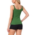 thumbnail image 3 of INSPIRE CHIC Womens Lace Camisole Tank Tops Cotton Cami Pajamas Top Soft Comfy Undershirt XS Green, 3 of 6