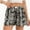 Black, variant on Women's Elastic Waisted Plaid Shorts Lounge Pajama Shorts