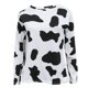 thumbnail image 2 of Crew-neck Long Sleeve Tops For Women Everyday Use M White Comfortable 1Pcs, 2 of 3