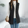thumbnail image 2 of Gaexia Vest for Women ,Corduroy Vest with Collar for Women Cozy Autumn Winter Fashion Outerwear Casual Layering Piece, 2 of 6